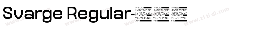 Svarge Regular字体转换